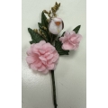 Mini Bird with Flower Pink 5"