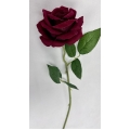 Single Rose Dark Red 3" 