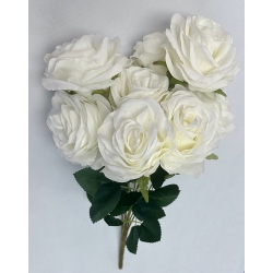 Rose Bouquet White 16" (9)