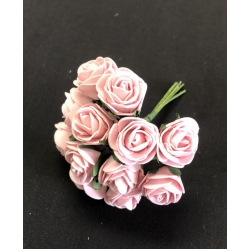 Mini Foam Rose Vintage Pink 1" (12)