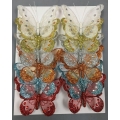 Butterflies with Clip Glitter Mixed 4" (12)