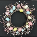 Colorful Egg Wreath with Berries 18"
