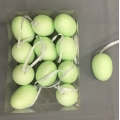 Glitter Eggs 2" w/string Green (12)
