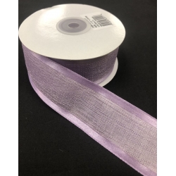 Faux Linen Lavender with Satin Edge 1.5" 25yds.