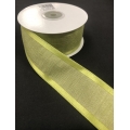 Faux Linen Pear Green with Satin Edge 1.5" 25yds.