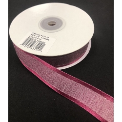 Faux Linen Burgundy with Satin Edge 7/8" 25yds.