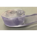 Organza with Wired Satin Edge Lavender 1.5" 25y