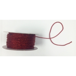 Metallic Cord Red 3mm 50y.