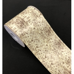Paper Ribbon Printed Birch Bark 4.25" 50y (water proof)
